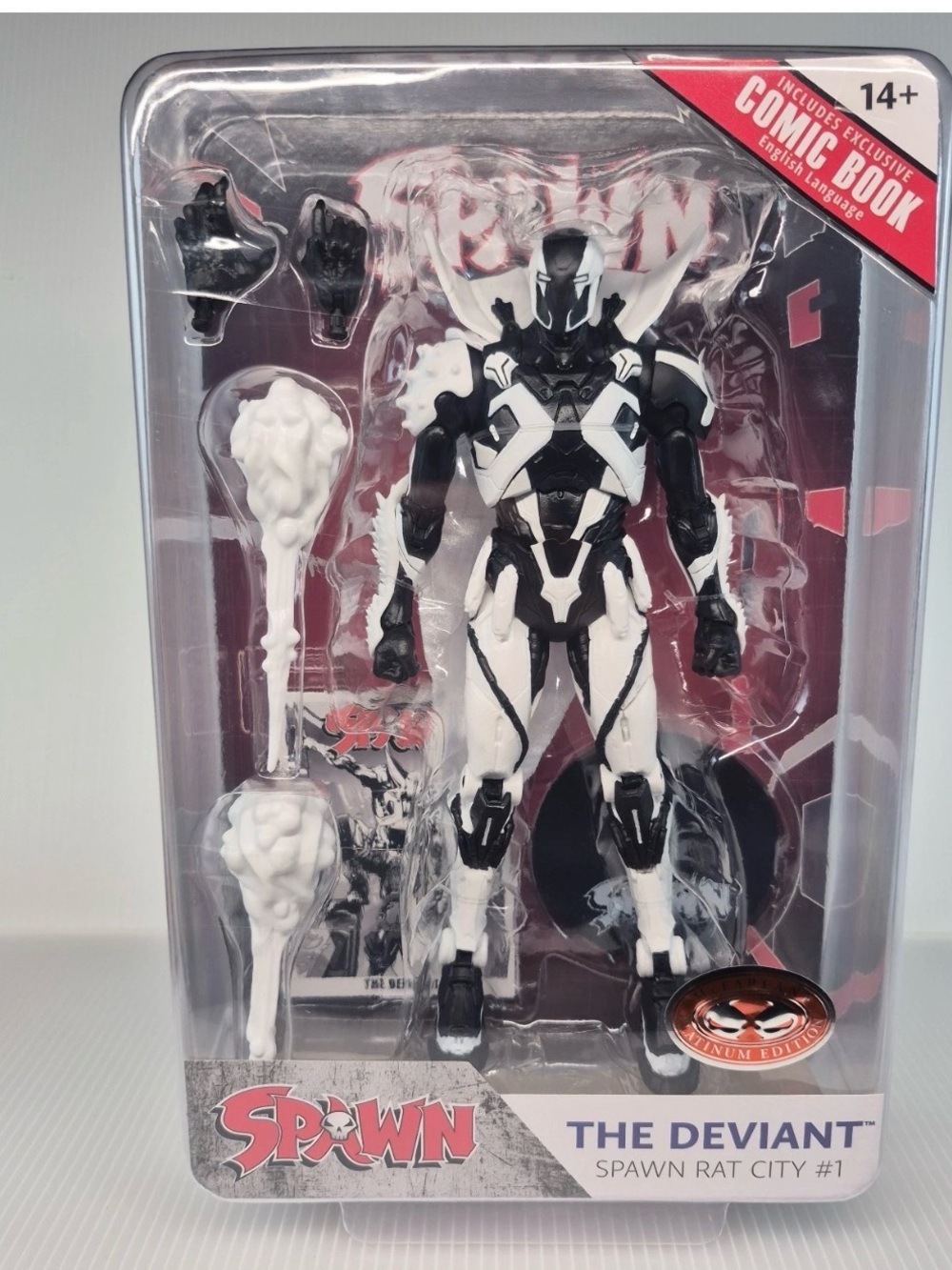 McFarlane Spawn The Deviant: Rat City Figure Red Platinum Page Puncher Sealed